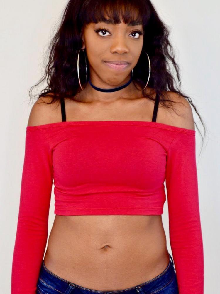 Stop Staring Red Long Sleeve Crop Top / Made in USA – Lyla's Crop Tops