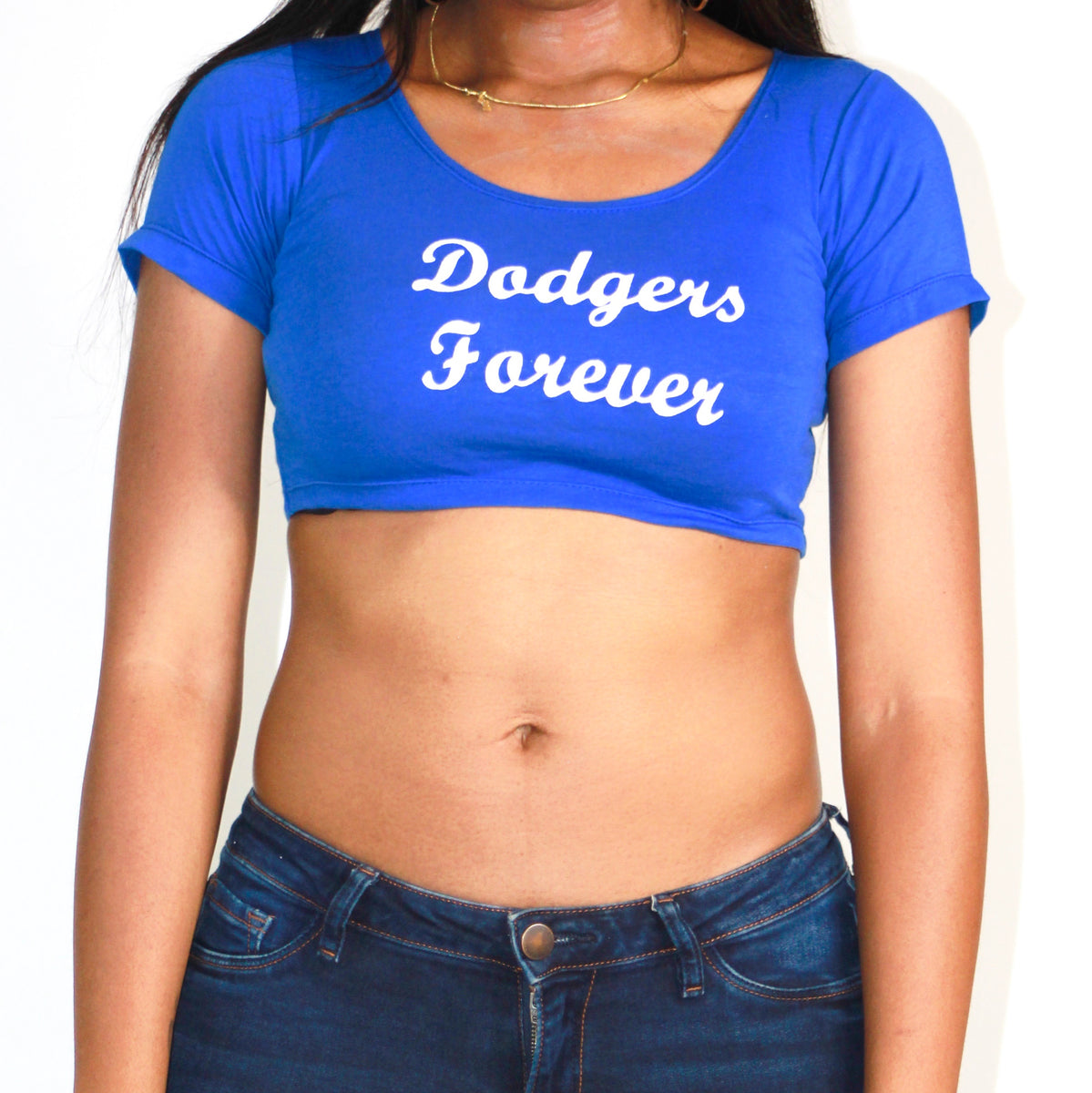 Dodgers Forever Blue Short Sleeve Crop Top – Lyla's Crop Tops