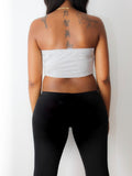 Light Gray Crop Tube Top / Made in USA