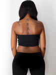 Black Crop Tube Top / Made in USA