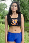 Astros Forever Black Form-Fitting Crop Top / Cropped Tank Top