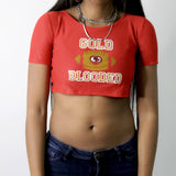 Gold Blooded 49ers Red Short Sleeve Crop Top / Cropped Jersey / Made in USA