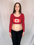 Canada Long Sleeve Crop Top / Made in USA