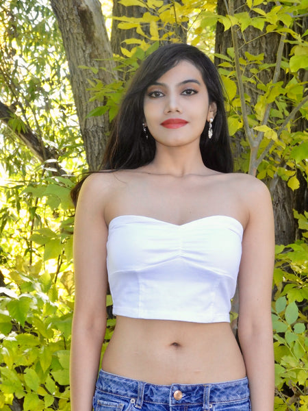 White Crop Tube Top / Made in USA – Lyla's Crop Tops