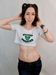 Celtics Forever White Loose Boxy Short Sleeve Crop Top / Made in USA