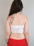 Queen White Halter Crop Top / Made in USA