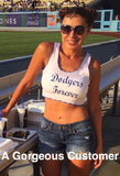 Dodgers Forever White Crop Top / Cropped Tank Top / Made in USA
