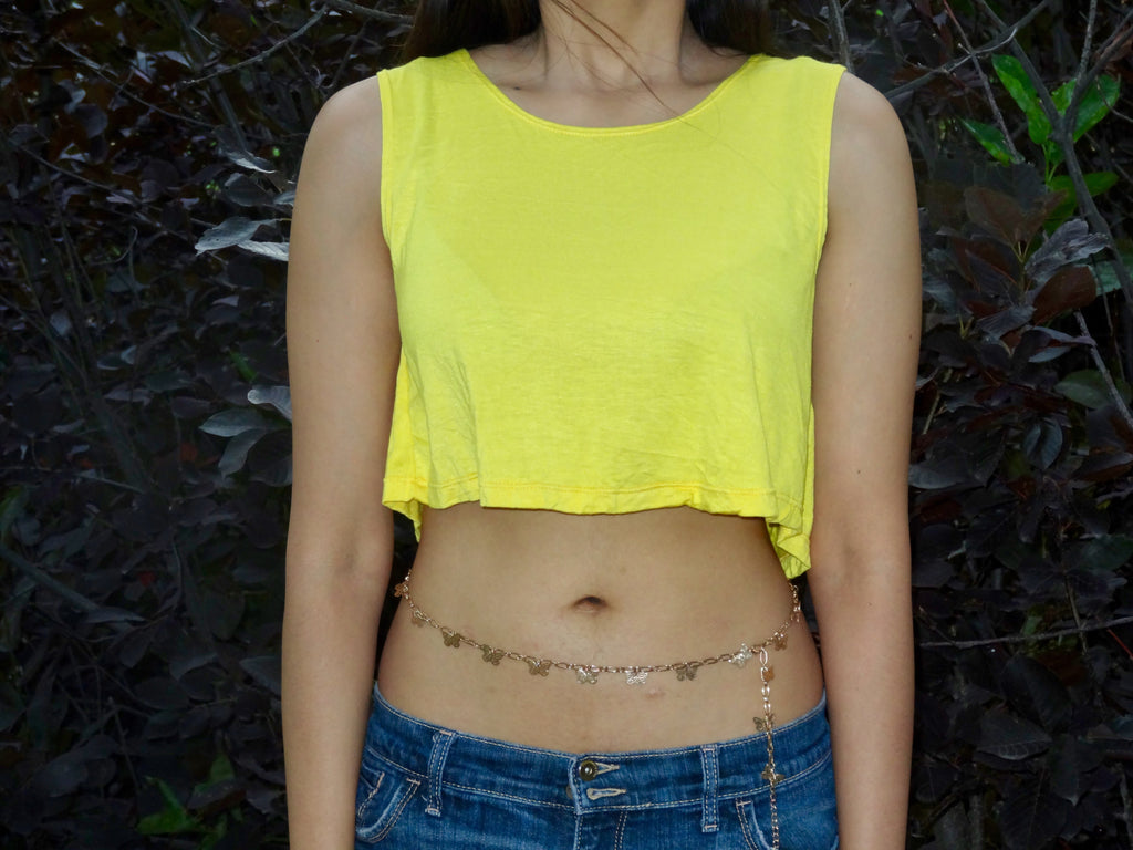 Neon Yellow Crop Top Cropped Tank Top Crop Tops Women Sexy Crop Tops  Cropped Top Belly Shirt Belly Top Tank Top Form-fitting -  Canada