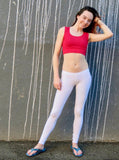 Ultra Low Rise / Super Low Rise White Leggings / Made in USA
