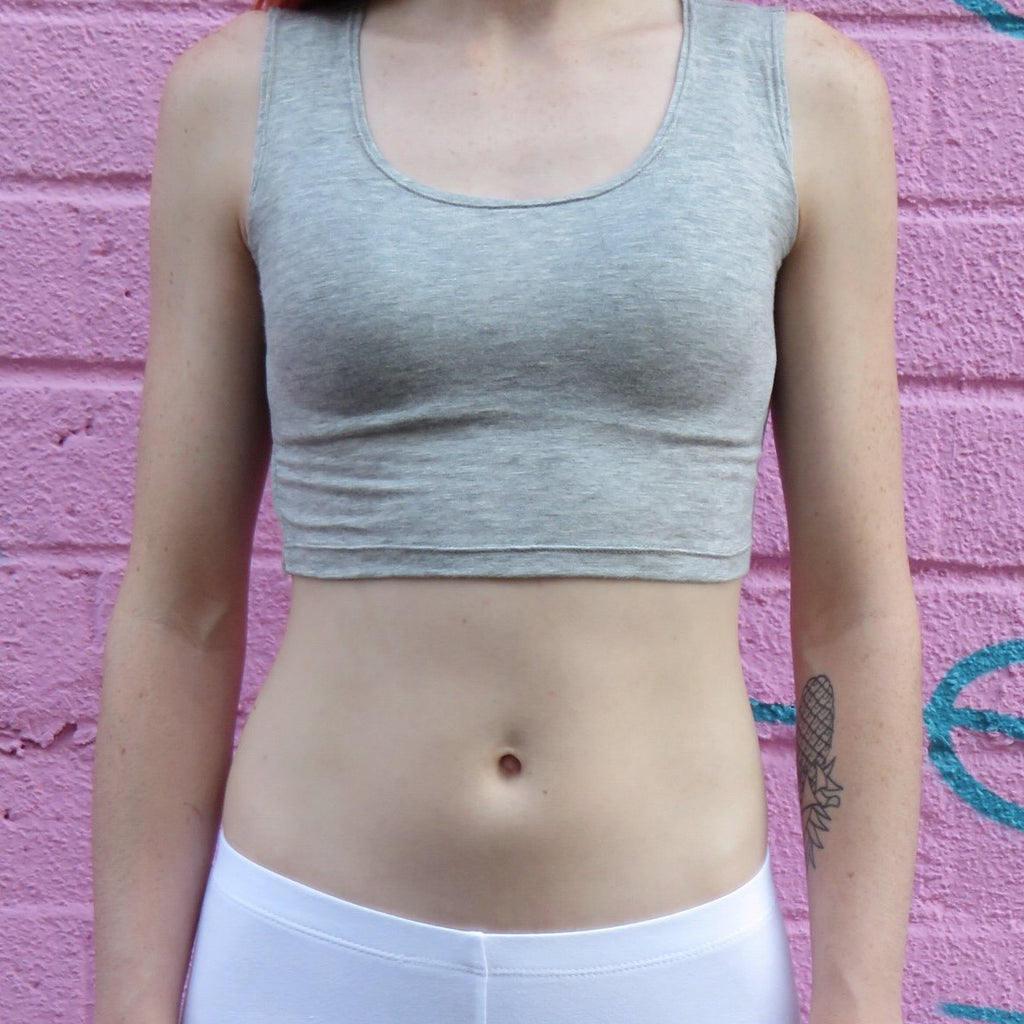 Form-Fitting Cropped Tank Top