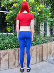 Ultra Low Rise / Super Low Rise Blue Leggings / Made in USA