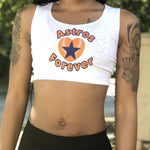 Astros Forever White Form-Fitting Crop Top / Cropped Tank Top