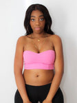 Pink Crop Tube Top / Made in USA