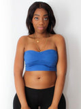 Blue Crop Tube Top / Made in USA