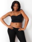 Black Crop Tube Top / Made in USA