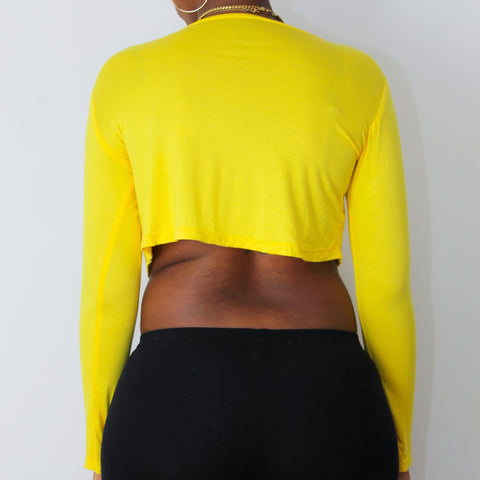 Loose Boxy Yellow Long Sleeve Crop Top / Made in USA – Lyla's Crop Tops