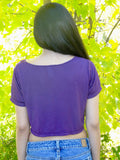 Soft Purple Short Sleeve Crop Top