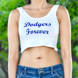 Dodgers Forever White Crop Top / Cropped Tank Top